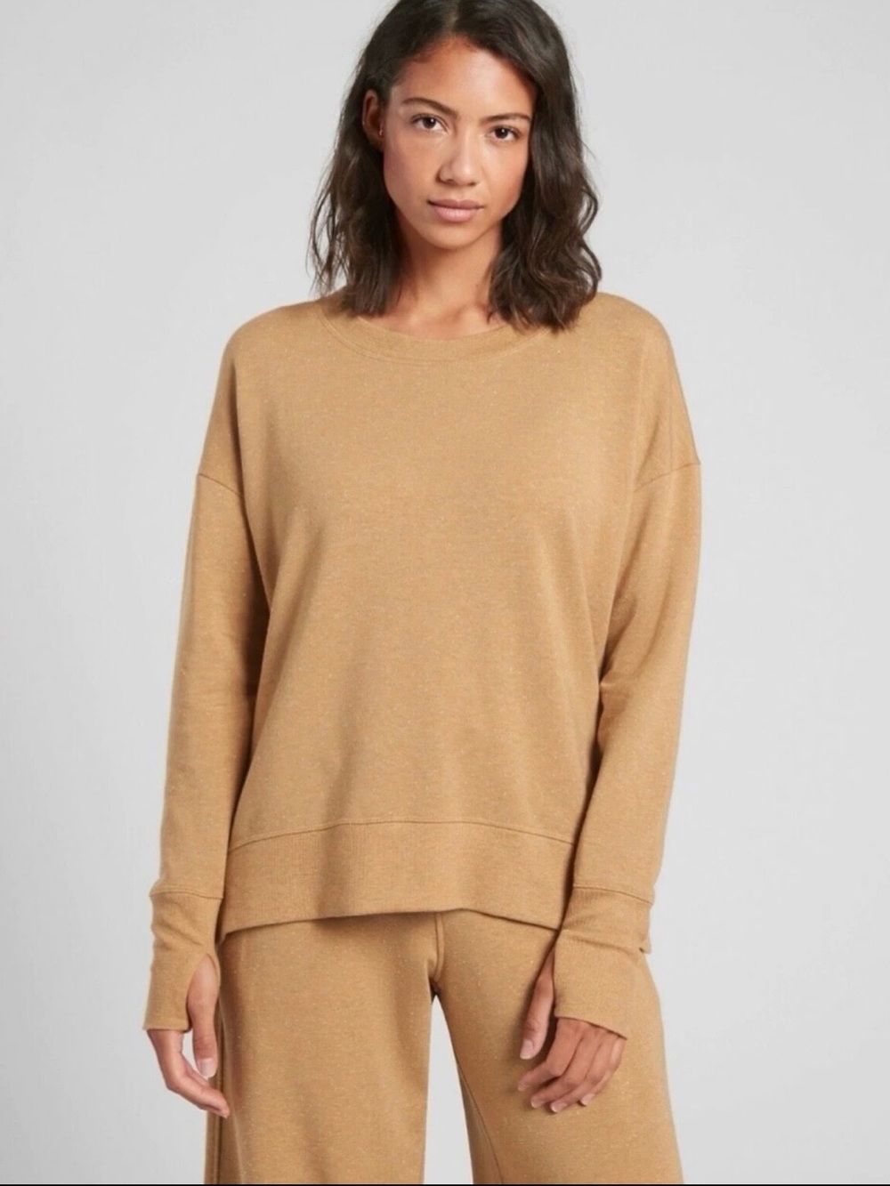 NWT! Athleta Crewneck Sweatshirt in Tuscan Gold